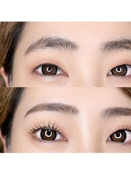 エルア 天王寺店(elua)の写真/ボリュームのある目元へ♪まつげパーマ・パリジェンヌ・眉毛で叶える印象アップの垢抜けデザインをご提案！