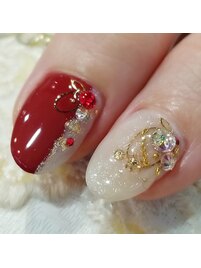 クリスマス＆お正月ネイル