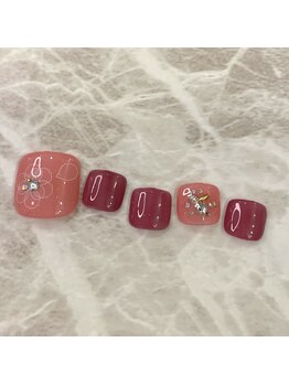 フラワーフットネイル