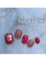 ネイルベースキュウロク(NAILBASE96)/3月フット定額デザイン