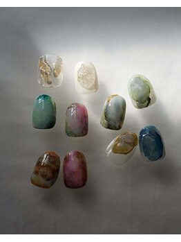 ロマンティコネイルズ(Romantico Nails)/ink art ◇ goldart