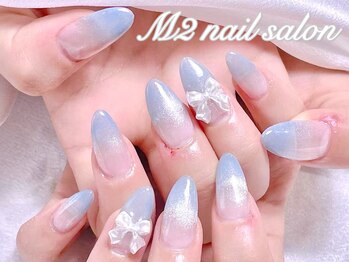 エムズ ネイルサロン(M2)/マグネットブルーグラデーション