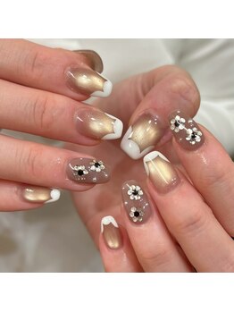 マグネット変形フレンチホロお花