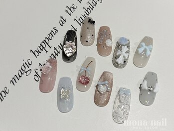 モナネイル 岐阜店(mona nail)の写真/トレンド可愛い定額デザイン豊富！アートの種類も充実したネイルサロンで指先を彩ろう☆