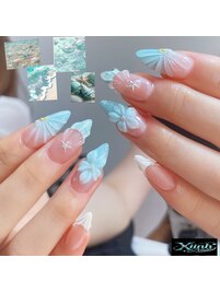 海色シェルネイル