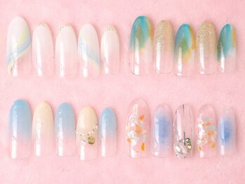 ネイルサロンアンドジュエリー アリュール(ALLURE)/8月定額デザインB（￥5832）