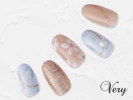 爽やかな桜ネイル