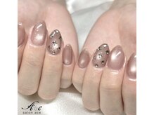 サロン エース(salon ace)/肌なじみ◎なブラウン&ビジュー