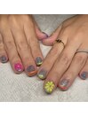 #space flower nail