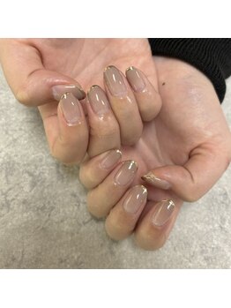 ネイルサロンファストネイルプラス 新宿店(FAST NAIL PLUS)/2024秋ネイル【ミラーフレンチ】
