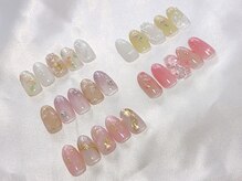 シェリーピンク(cherie pink)の雰囲気(ふんわりお花の手描きアートの定額デザイン♪)