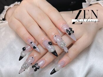 ゼン ネイル デザイン 池袋(ZEN NAIL DESIGN)/長さだしやり放題×つけ放題
