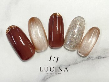 ネイルスタジオ ルキナ(LUCINA)/c-368 秋色シンプルネイル