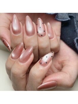 ワンカラージェルネイルショップ イオン新潟東店/マグネットピンク