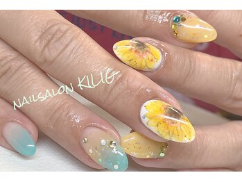 ネイルサロン キリグ(KILIG)/ひまわり海ネイル