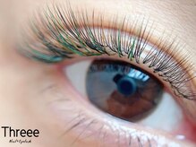 スリーネイルプラスアイラッシュ(Threee Nail+Eyelash)/グリーンカラーMIX JCカール