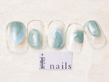 アイネイルズ 池袋店(I-nails)/塗りかけグリーンブルー