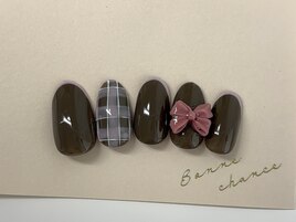 ブラウン×ピンク