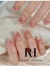 【hand】ジュワッと感が可愛い♪チークネイル+マグネットフレンチ¥9480
