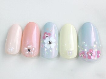 ネイリス(NAILISS)/パステル/お花/春/パール