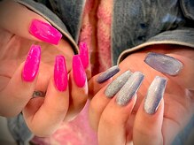 ヌル ネイル 堀江(NURU NAIL HORIE)/LA風アシメマグネットネイル☆