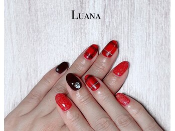 ルアナ(Luana)/チェック/ブランケットネイル