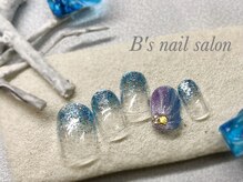 ビーズネイル バイブレス イオンタウン泉大沢店(B's Nail by.BLESS)/【SD42】夏デザイン★シンプル