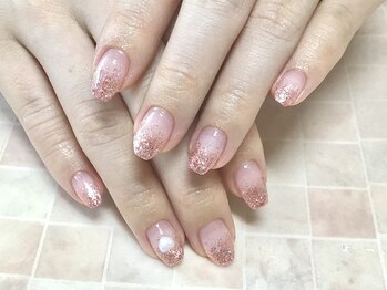 【お客様ネイル】ラメグラネイル