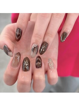 full art/バレンタインネイル