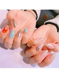 アシンメトリーネイル☆