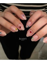 アソート 神戸元町(Assort)/ワンカラー+ストーン5粒×2