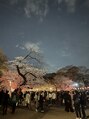 リエル(Liel) 毎年恒例、上野公園の夜桜♪2025年は満開の中お花見ができました