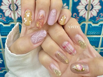 ヴィーヴル(vivre.)/ニュアンス/手書き/タイル