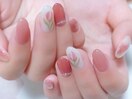 大人可愛いチューリップnail