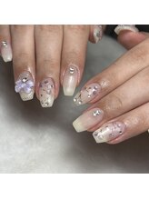 マカロン(macaron)/さくらんぼネイル　