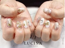 ネイルスタジオ ルキナ(LUCINA)/c-451 ホワイトクリスマスネイル