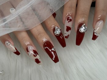 テネル 横浜(tener)/>>ハートスカルプネイル .* 。