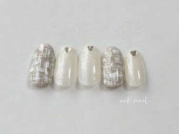 アークネイル 下北沢(urk.nail)/ツイードネイル 冬ネイル