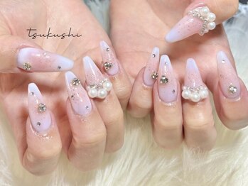 ツクシ 河原町(tsukushi)の写真/【やり放題120分¥9800】キレイなフォルムで満足感◎深爪・短い爪もスラっと美しく♪モチも抜群！