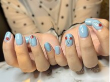 サロン105(salon 105)/水色ワンカラーのさくらんぼ♪