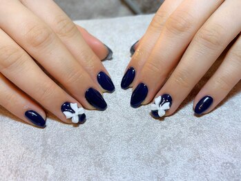 シーハウスポピー 新小岩(C house poppy)/ワンカラー　リボンネイル