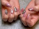 平成ヒョウ柄ネイル