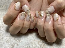 アイネイルズ 渋谷店(I nails)/ブライダルフラワーニュアンス