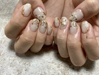 アイネイルズ 渋谷店(I nails)/ブライダルフラワーニュアンス