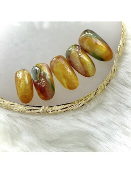 サロン ド リリー(Salon de Lily)/アースカラーのニュアンスネイル