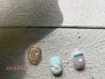 ミリネイルズ(milli nails)/ぷっくりアート