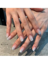 清流ブルーグラデーションネイル