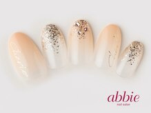 ネイルサロン アビー 宮益坂店(abbie)/レタリングセピア　￥9735