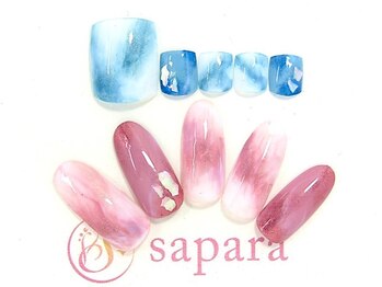 津田沼ネイルサロン サパラ(sapara)/ハンドフットセット定額¥11,499