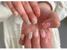 ◇【#リボンネイル×#ニュアンス】派手すぎず、シンプルすぎない絶妙な可愛さが実現します♪◇